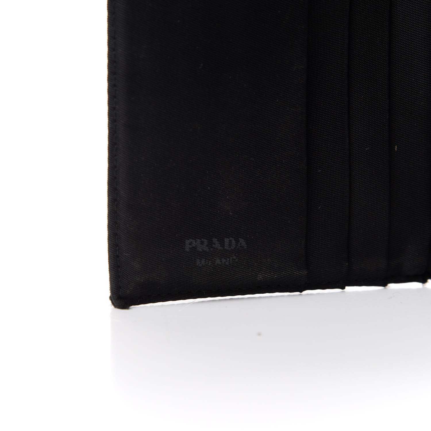 Prada Tessuto Nylon French Wallet Black 6 of 7