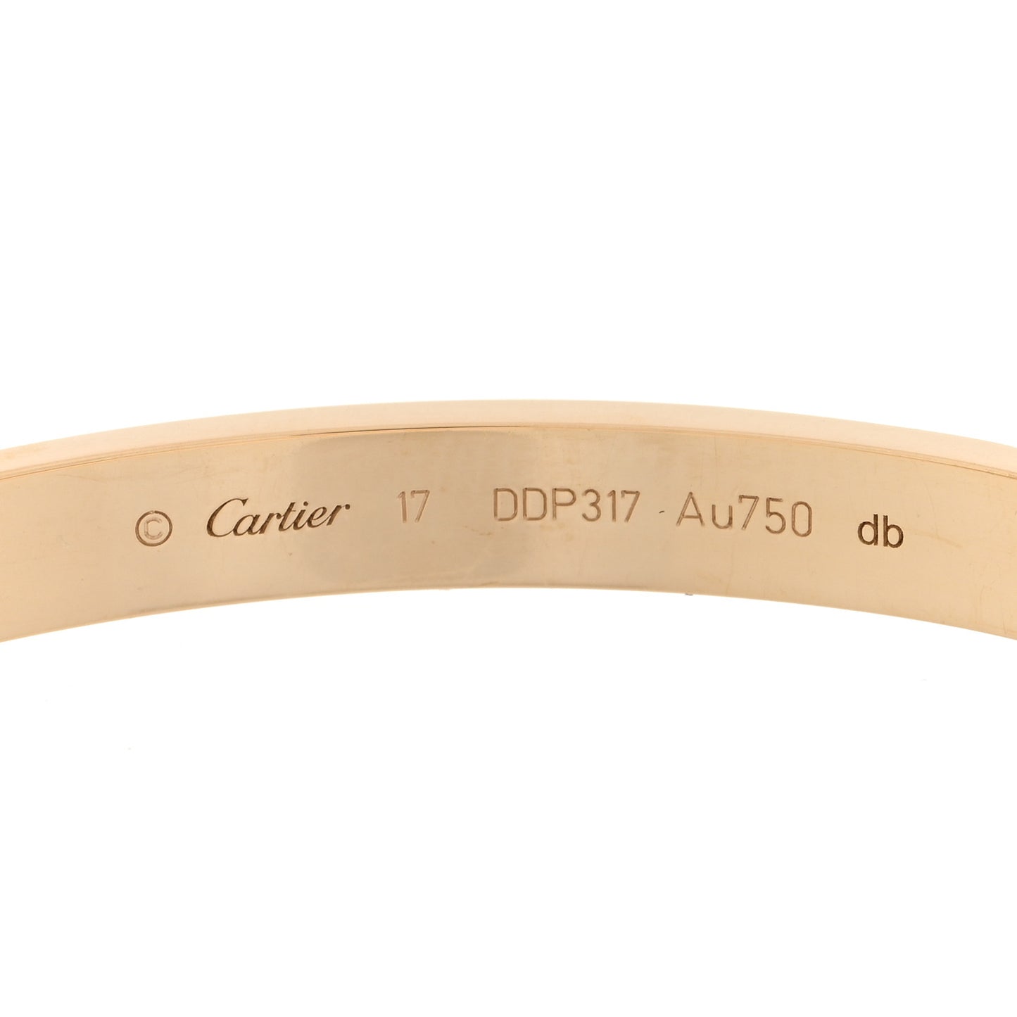 18K Yellow Gold LOVE Bracelet 17
