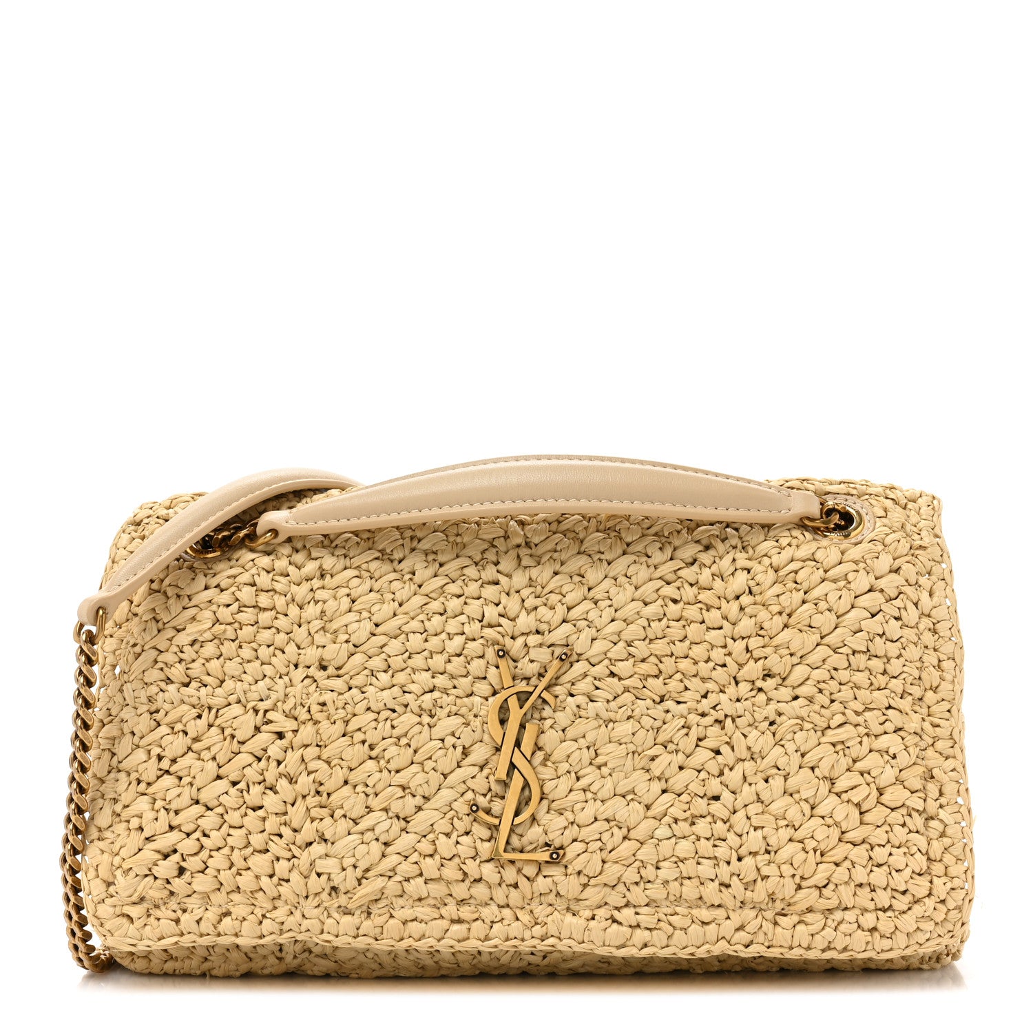 Saint Laurent Raffia Monogram Medium Jamie Natural Avorio 1 of 9