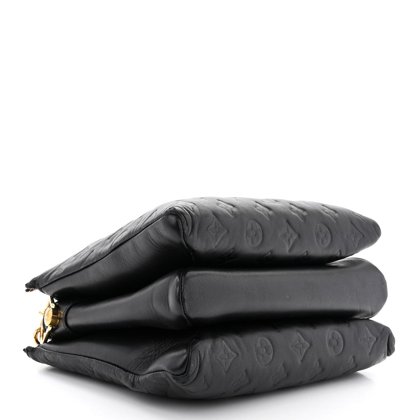 Lambskin Embossed Monogram Coussin PM Black