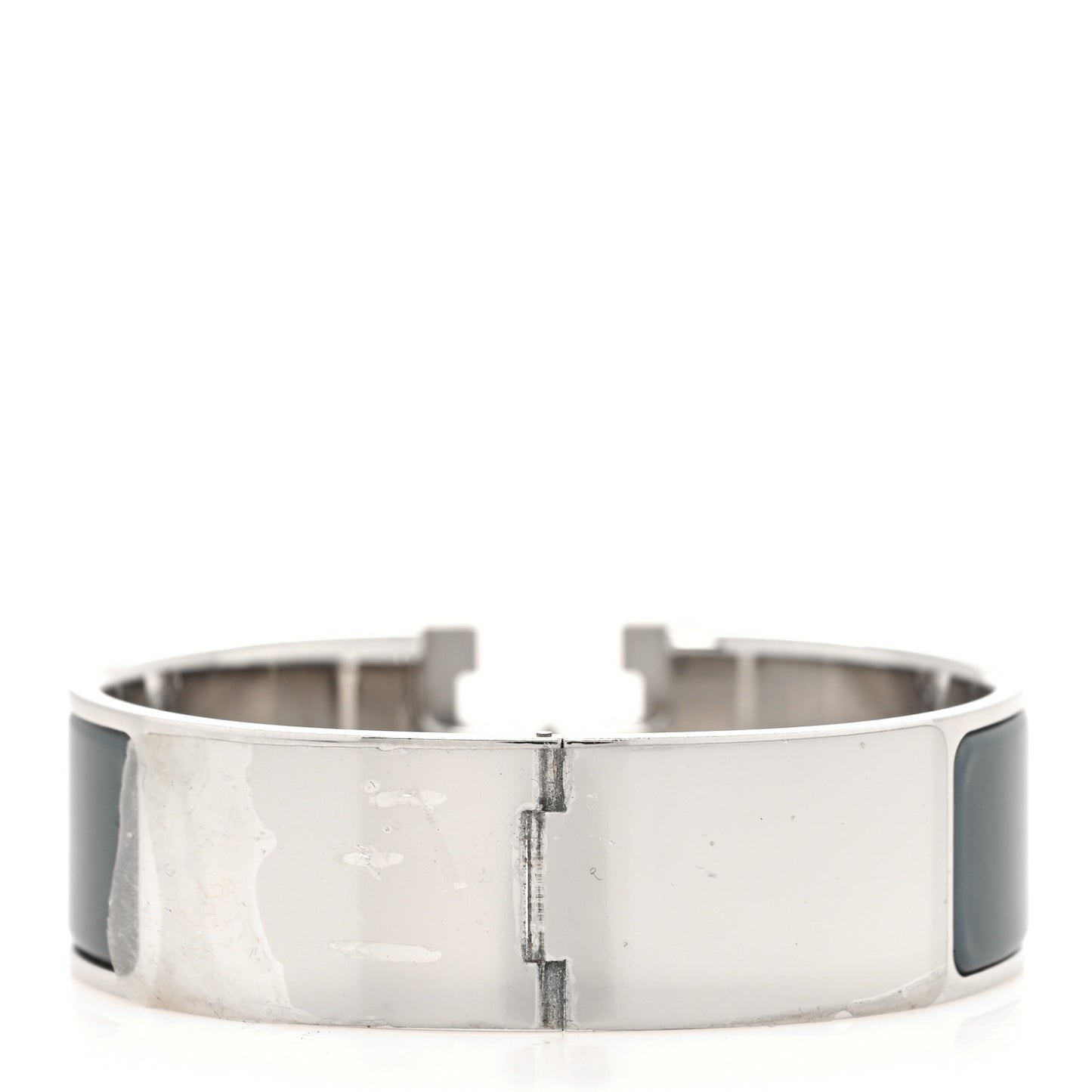 Enamel Wide Clic Clac H Bracelet GM Gris Macadam