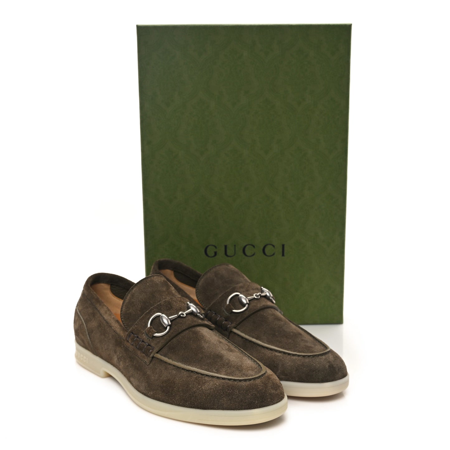 Konrad Suede Mens Horsebit Loafers 8 Olive Green