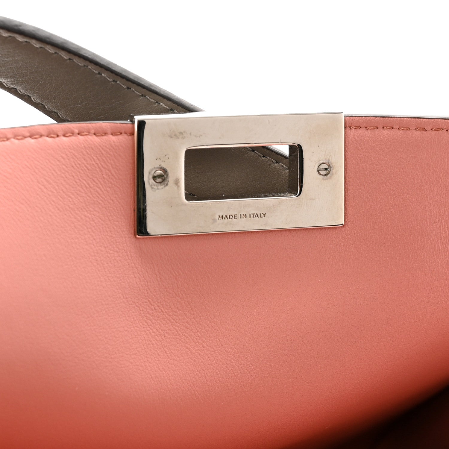 Fendi Vitello Tahiti Burro Medium Peekaboo Iconic Essentially Satchel Foresta Macaron 6 of 11