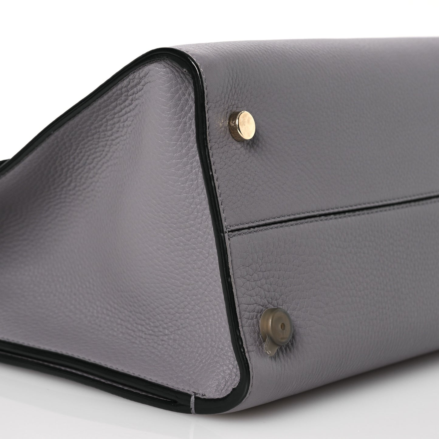 Grained Calfskin Medium Diorever Flap Grey