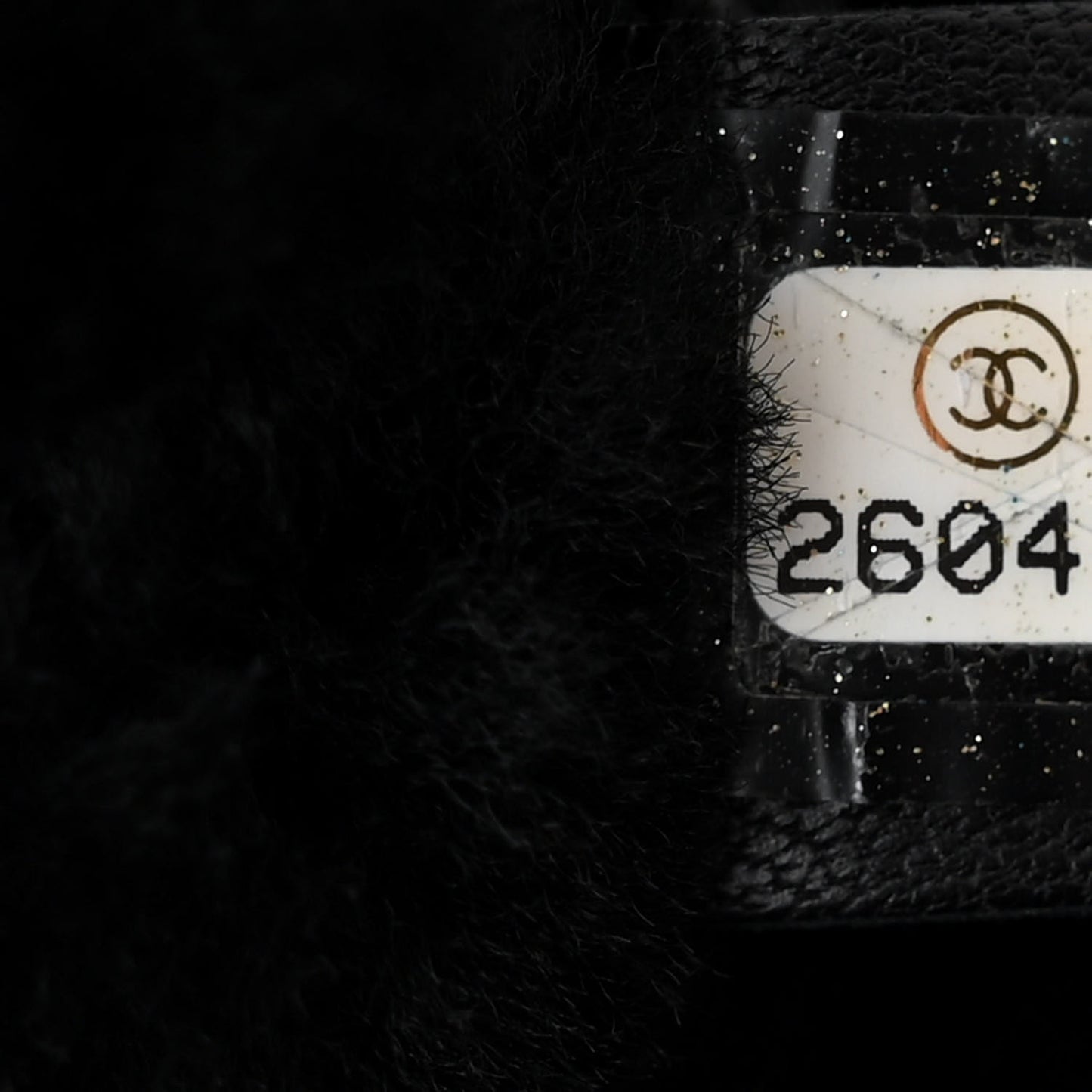 Lambskin Shearling Quilted CC Backpack Black
