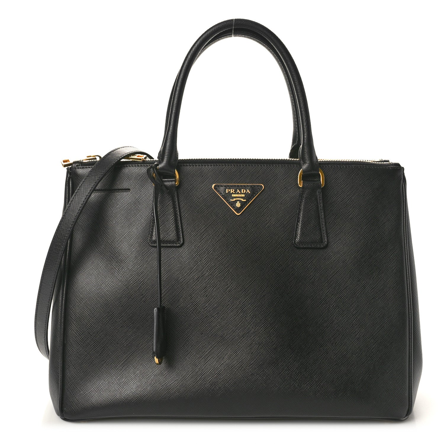 Prada Saffiano Medium Galleria Double Zip Tote Black 1 of 10