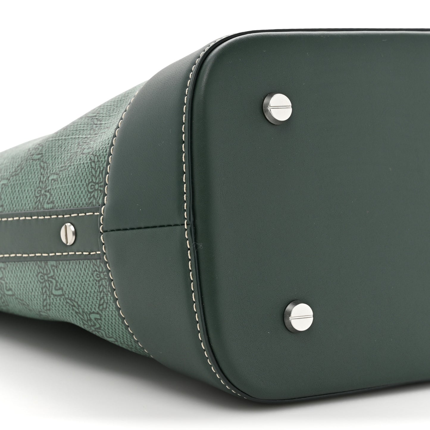 Lauretos Spanish Calfskin Medium Himmel Drawstring Bucket Bag Forest Green