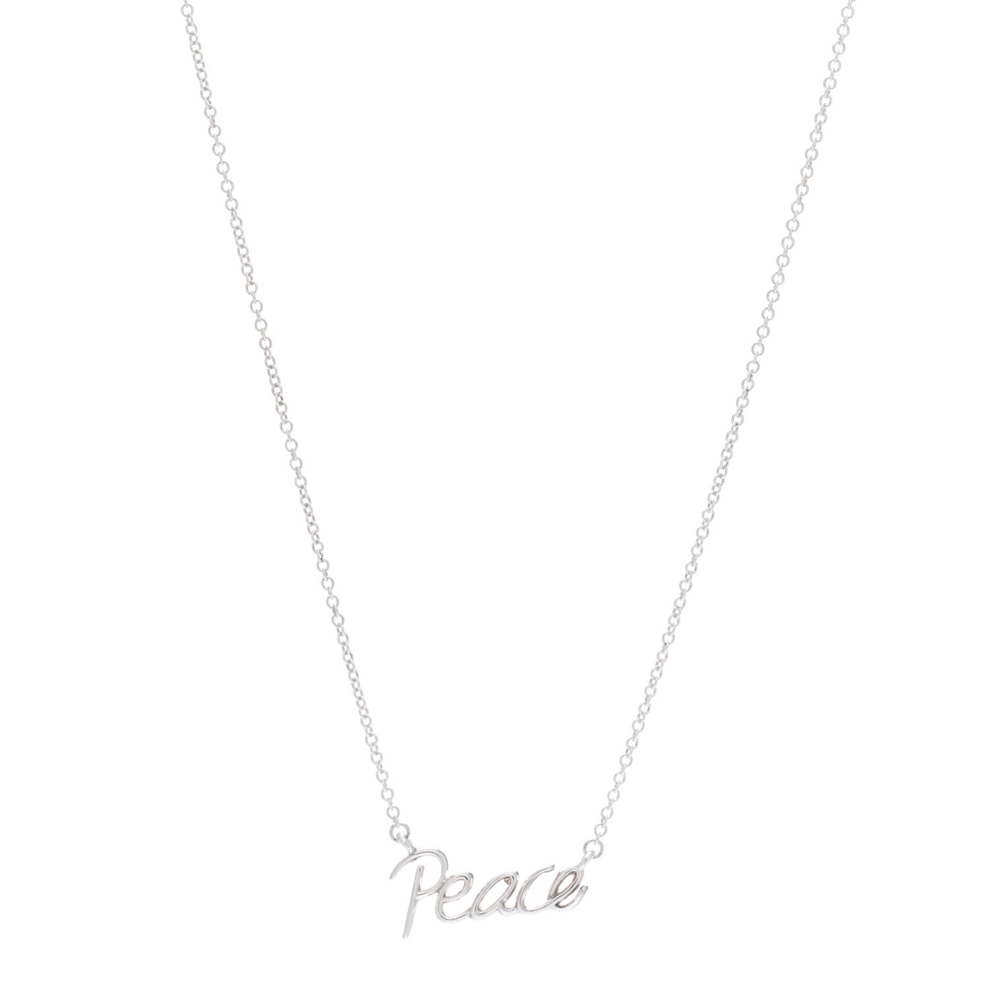 Sterling Silver Paloma's Graffiti Peace Necklace