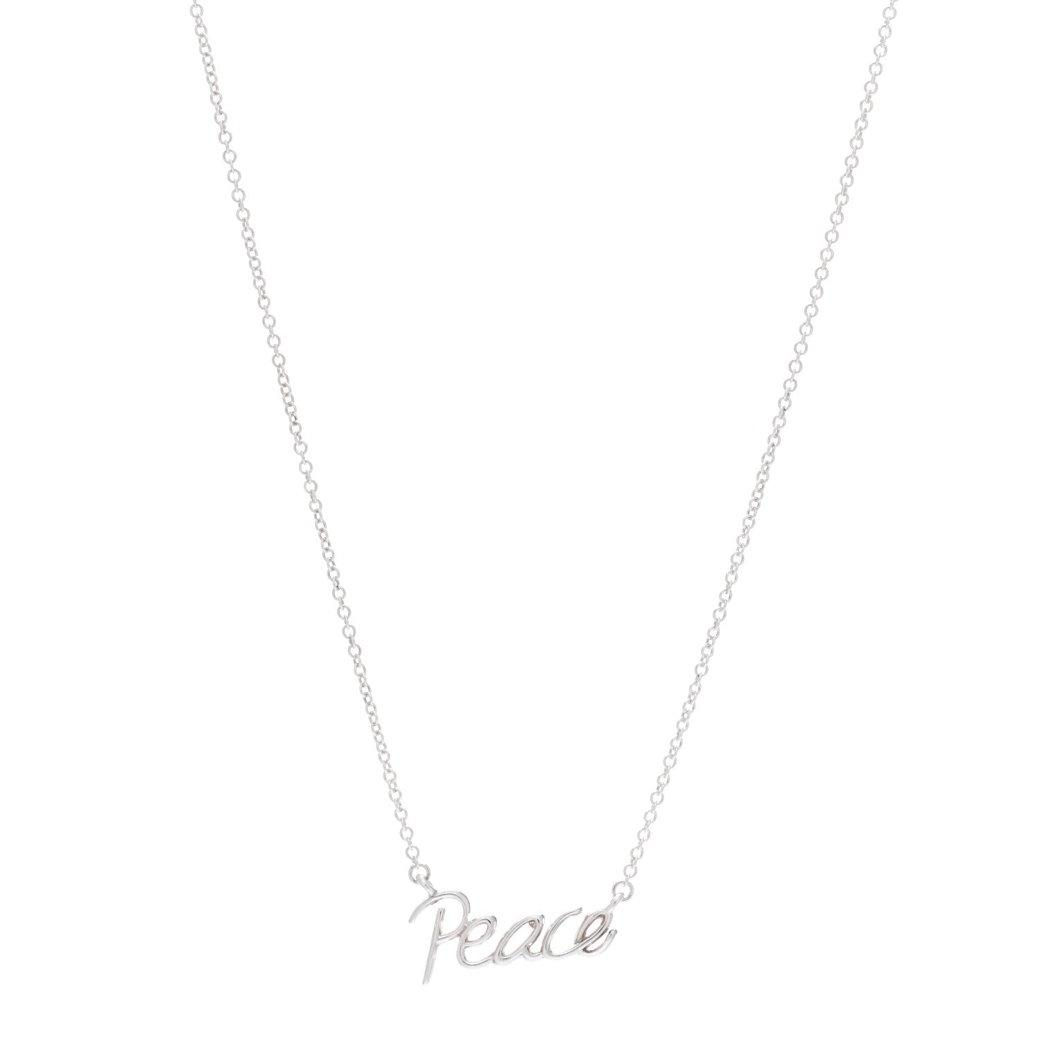 Tiffany Sterling Silver Paloma's Graffiti Peace Necklace 1 of 6