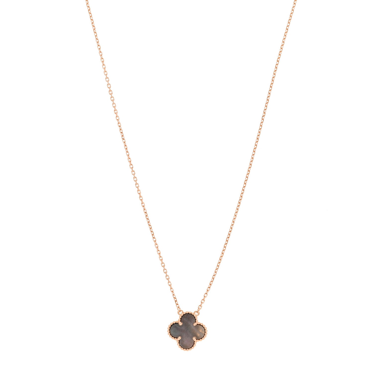 Van Cleef & Arpels 18K Rose Gold Gray Mother of Pearl Vintage