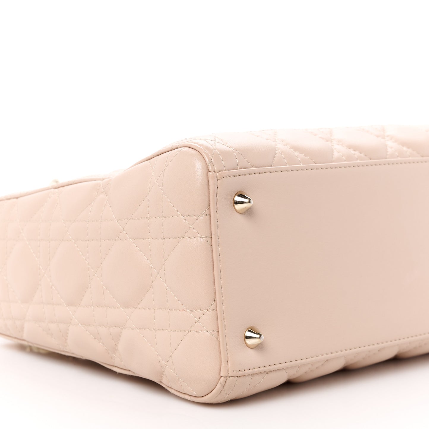 Lambskin Cannage Medium Lady Dior Beige