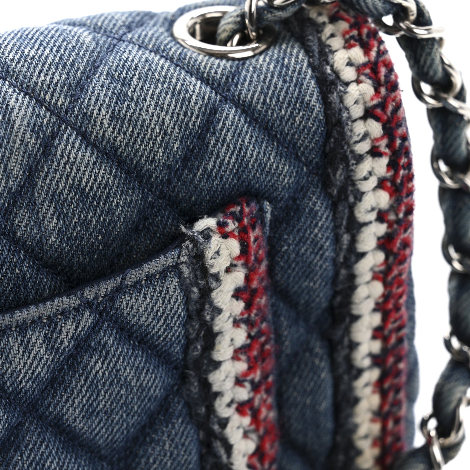 Chanel Denim Braided Mini Rectangular Flap Bag Blue 14 of 14