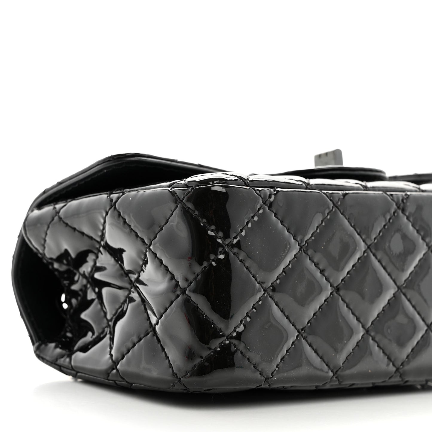 Patent Calfskin Quilted 2.55 Reissue Mini Flap So Black