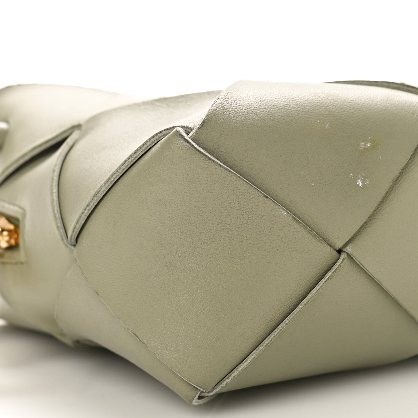 Lambskin Maxi Intreccio Small Cassette Camera Bag Travertine