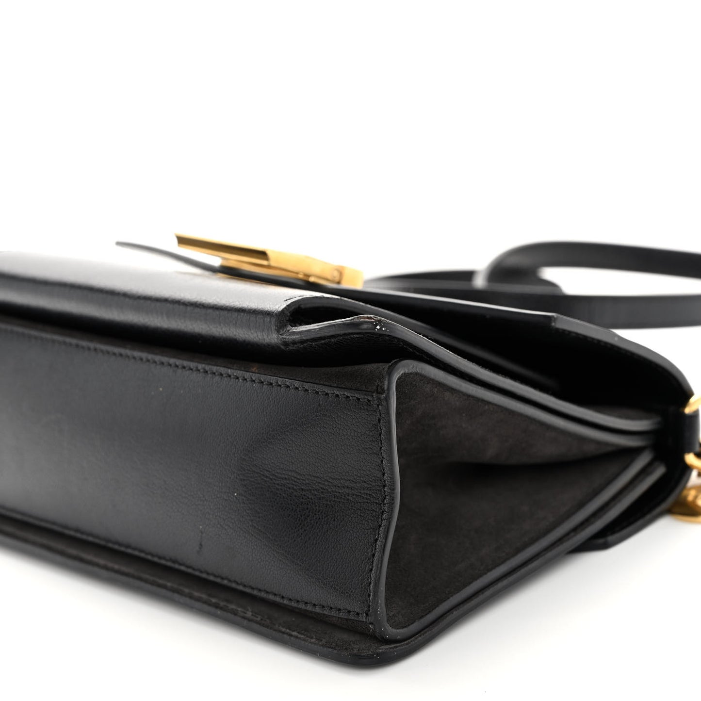 Goatskin Suede Mini GV3 Shoulder Bag Black