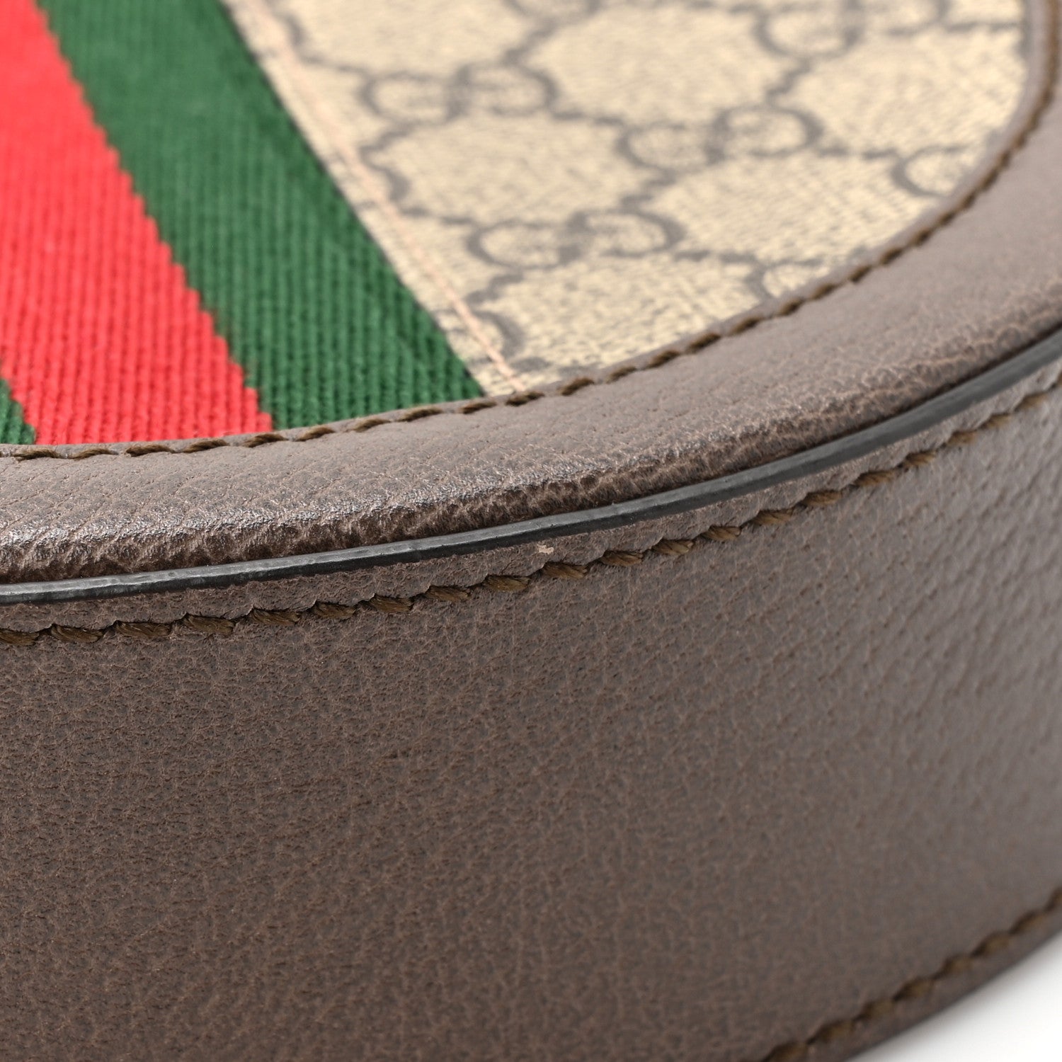 Gucci GG Supreme Monogram Web Mini Ophidia Round Shoulder Bag Brown 12 of 12