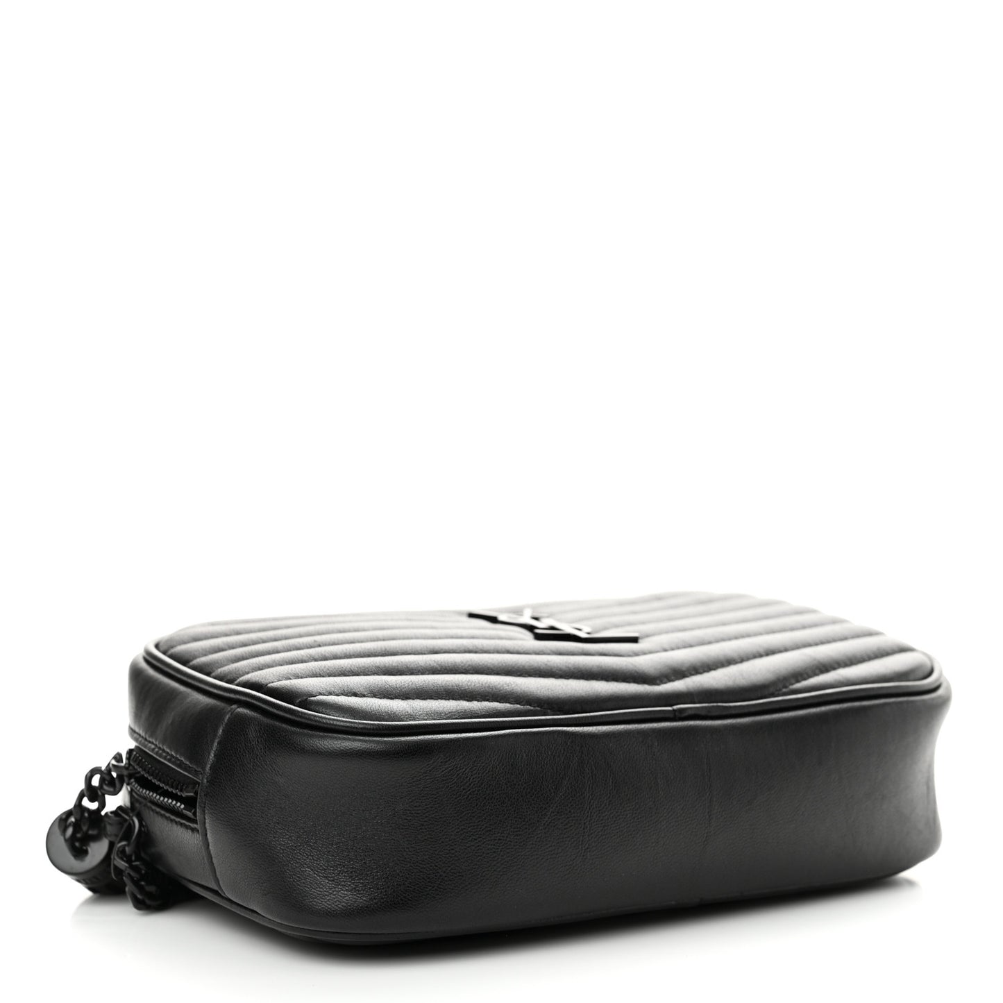 Calfskin Matelasse Monochrome Monogram Mini Lou Camera Bag Black