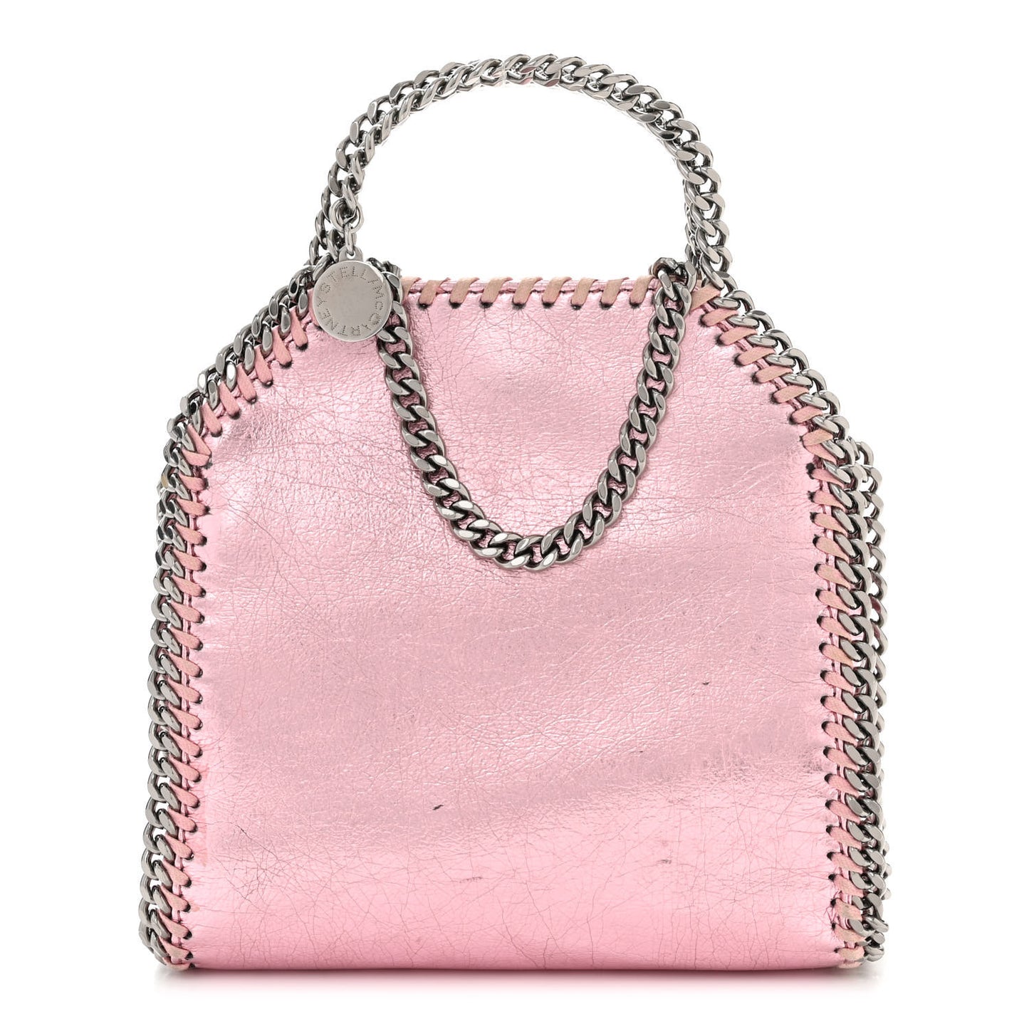 Metallic Eco Alter Nappa Tiny Falabella Tote Pink