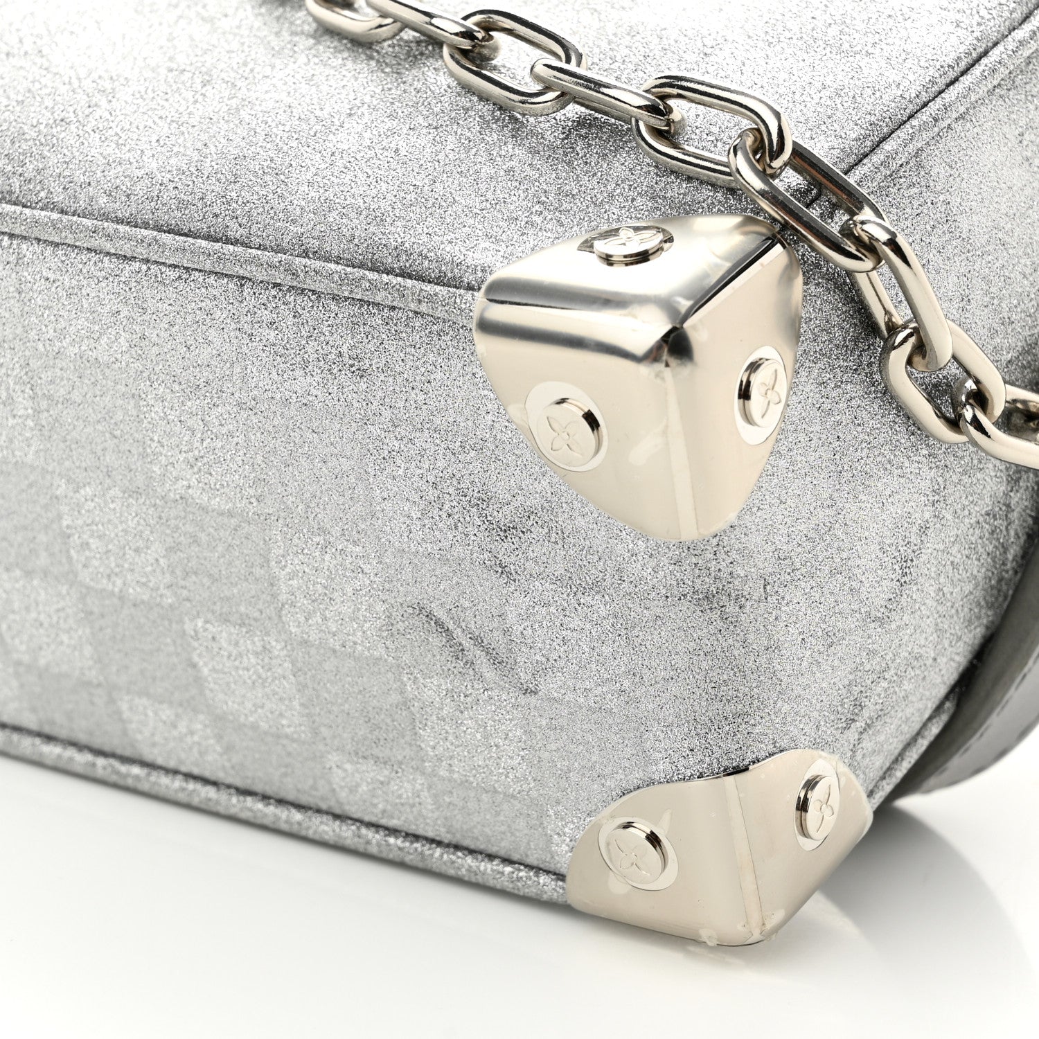 Louis Vuitton Damier Glitter Mini Soft Trunk Silver 10 of 11