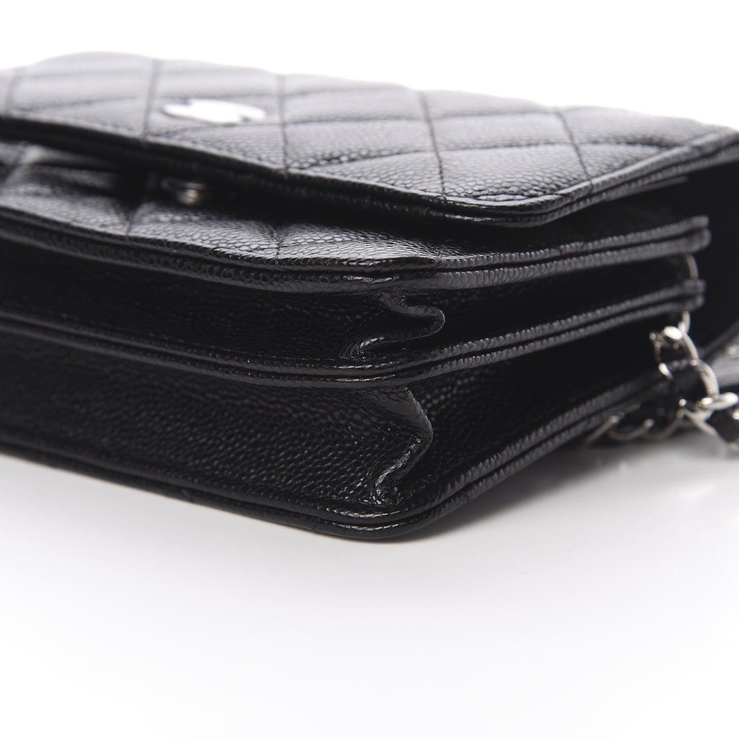 Chanel Caviar Quilted Mini Wallet On Chain WOC Black 10 of 11