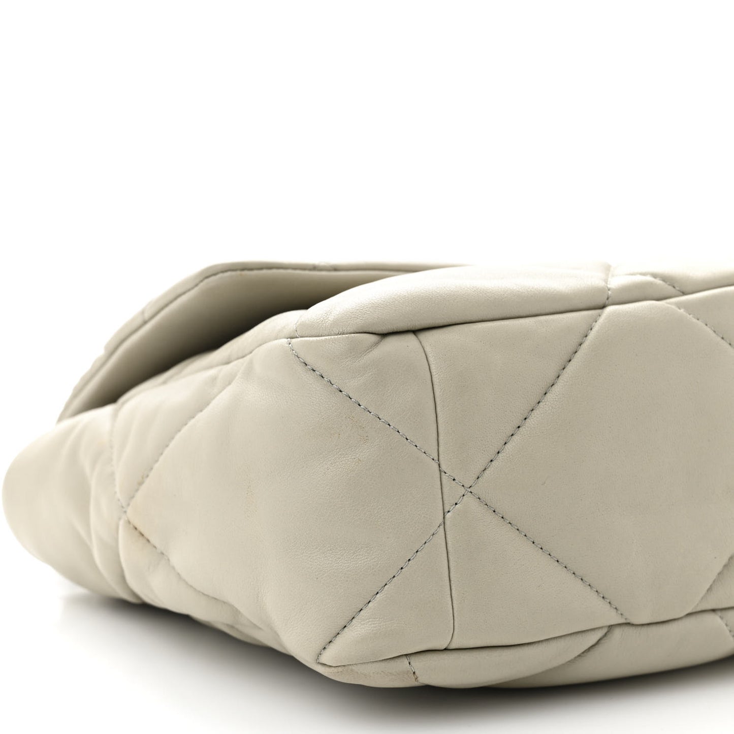 Lambskin Quilted Large Chanel 19 Flap Grey