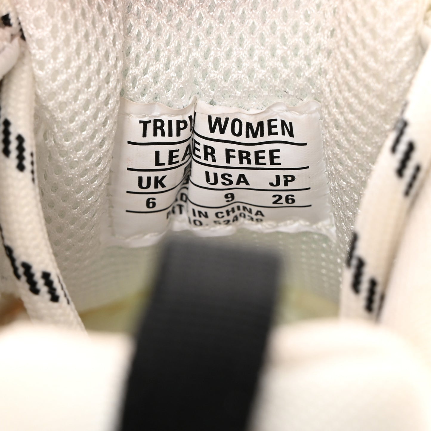 Fabric Mesh Washed Effect Womens Triple S Sneakers 39 Pink White Black