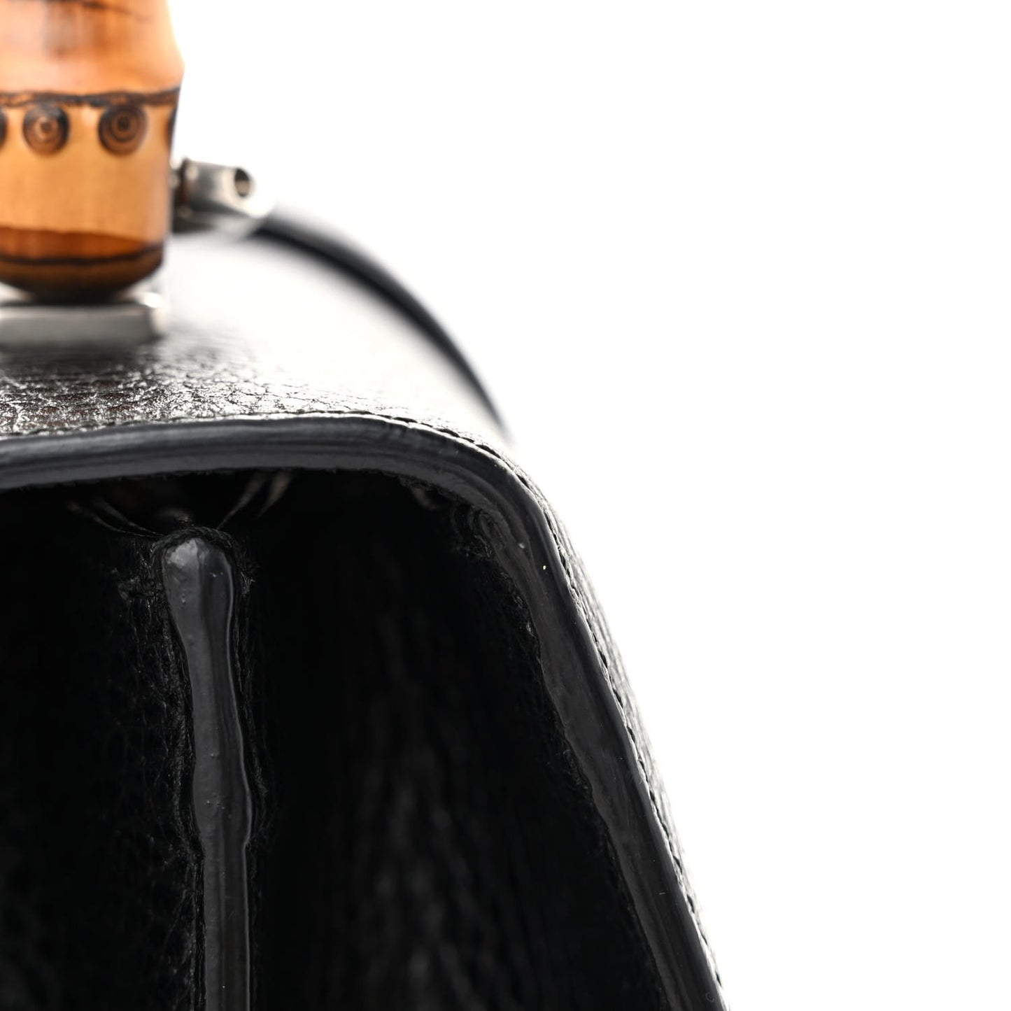 Dollar Calfskin Crystal Web Medium Dionysus Bamboo Top Handle Bag Black Black Diamond