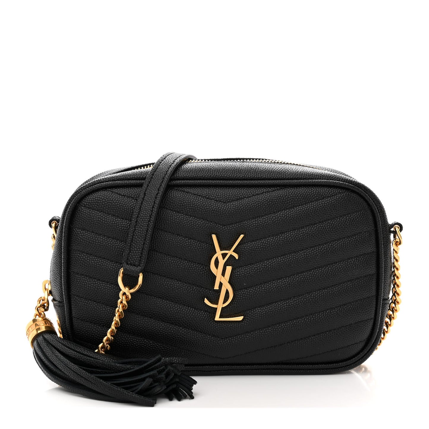 Grain De Poudre Matelasse Monogram Mini Lou Camera Bag Black