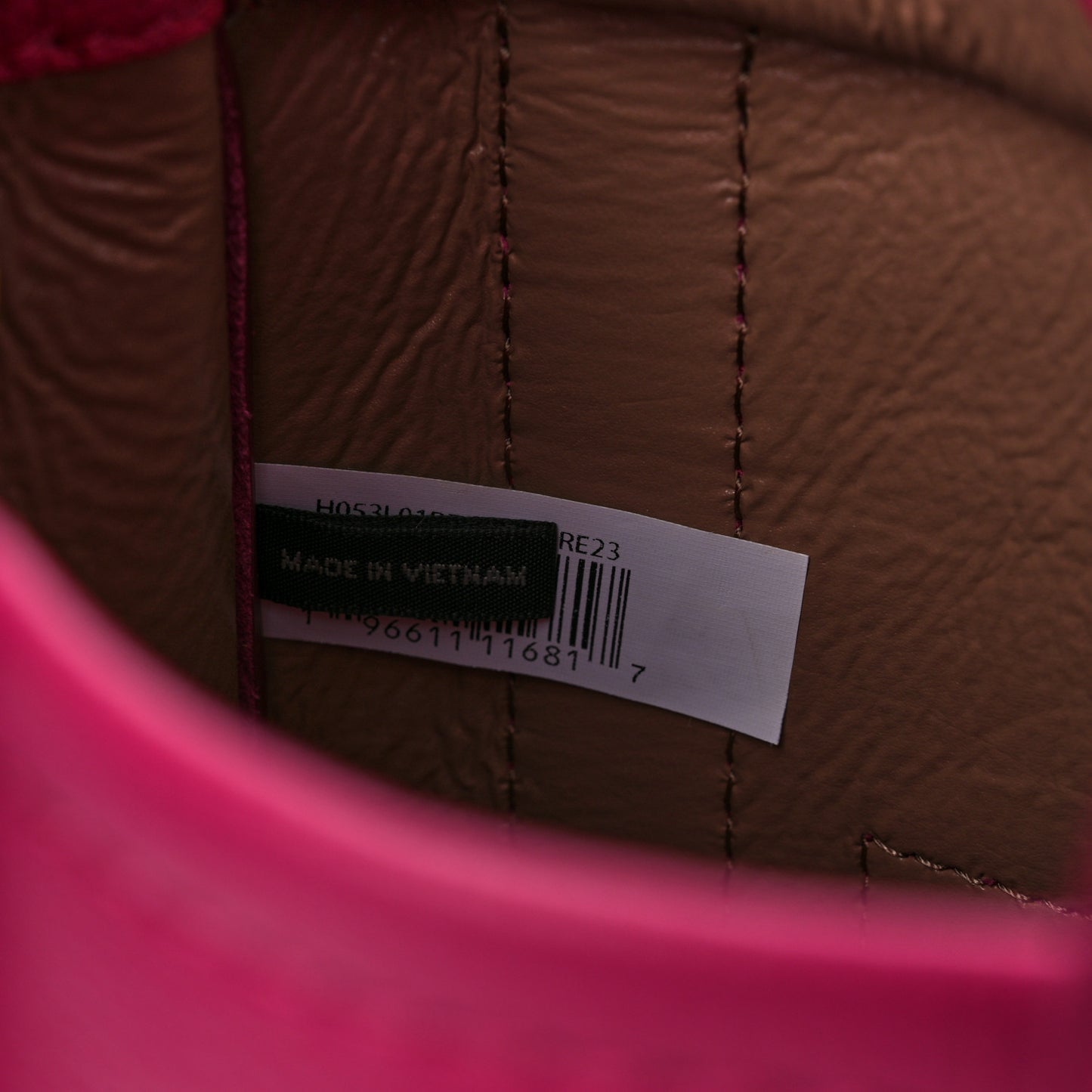 Grained Calfskin Mini The Tote Bag Lipstick Pink