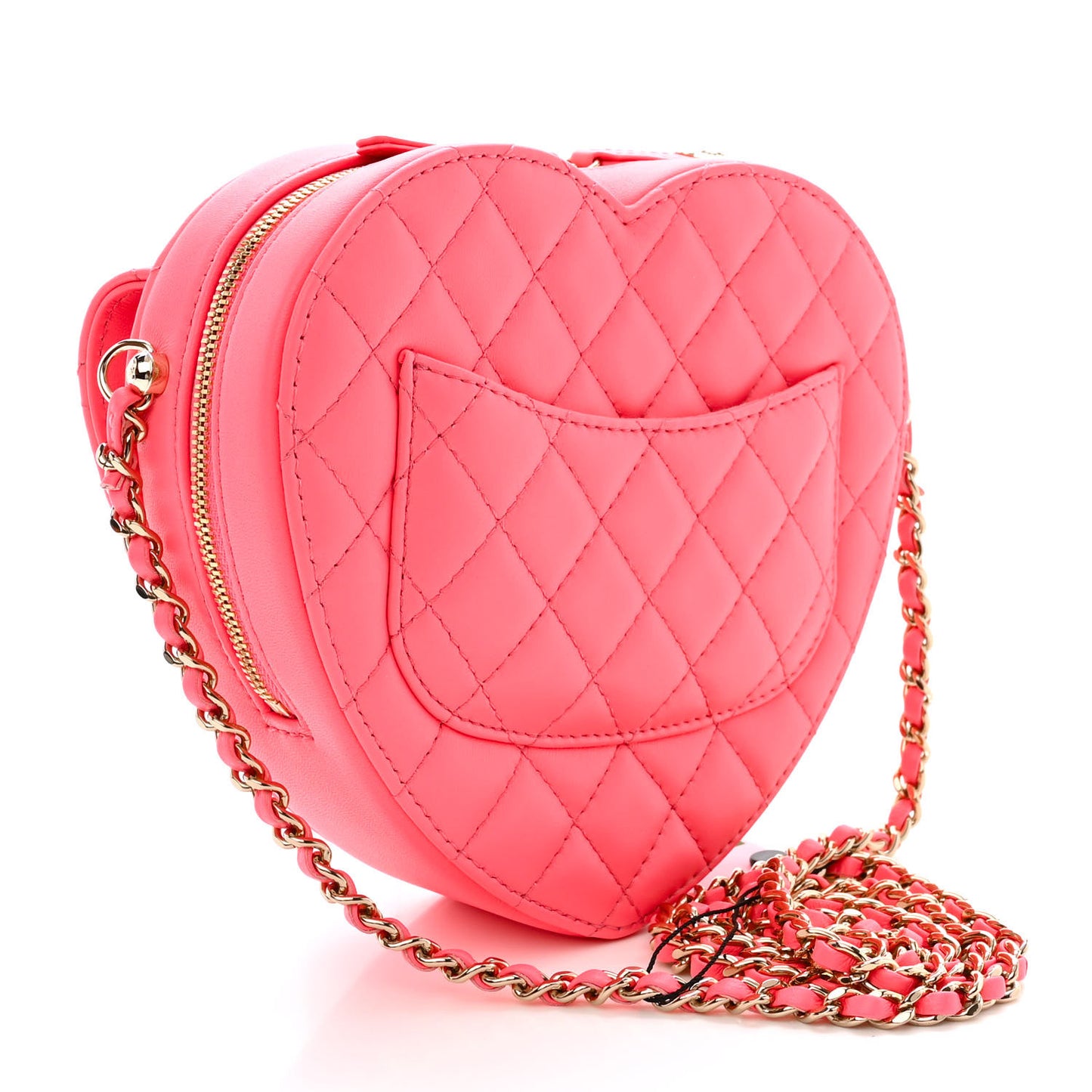 Lambskin Quilted CC In Love Heart Bag Pink