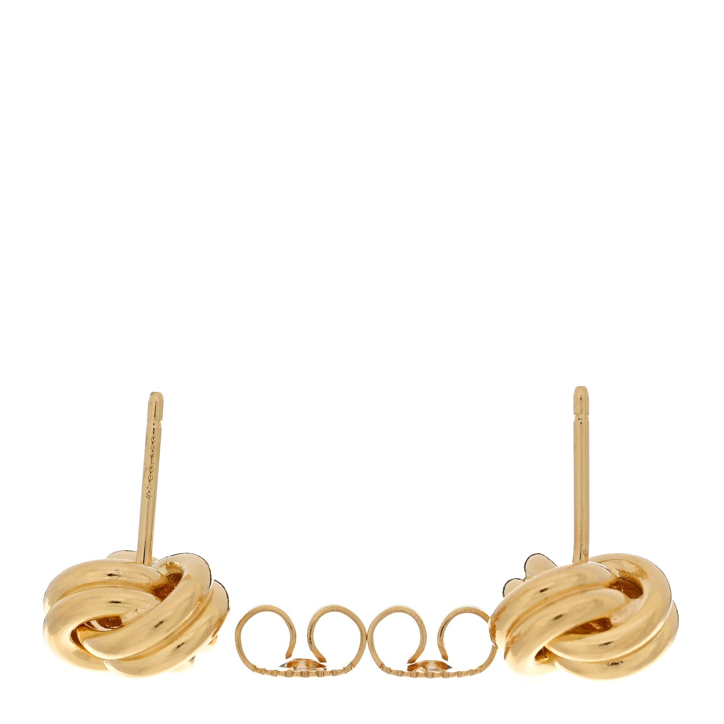 18K Yellow Gold Love Knot Earrings