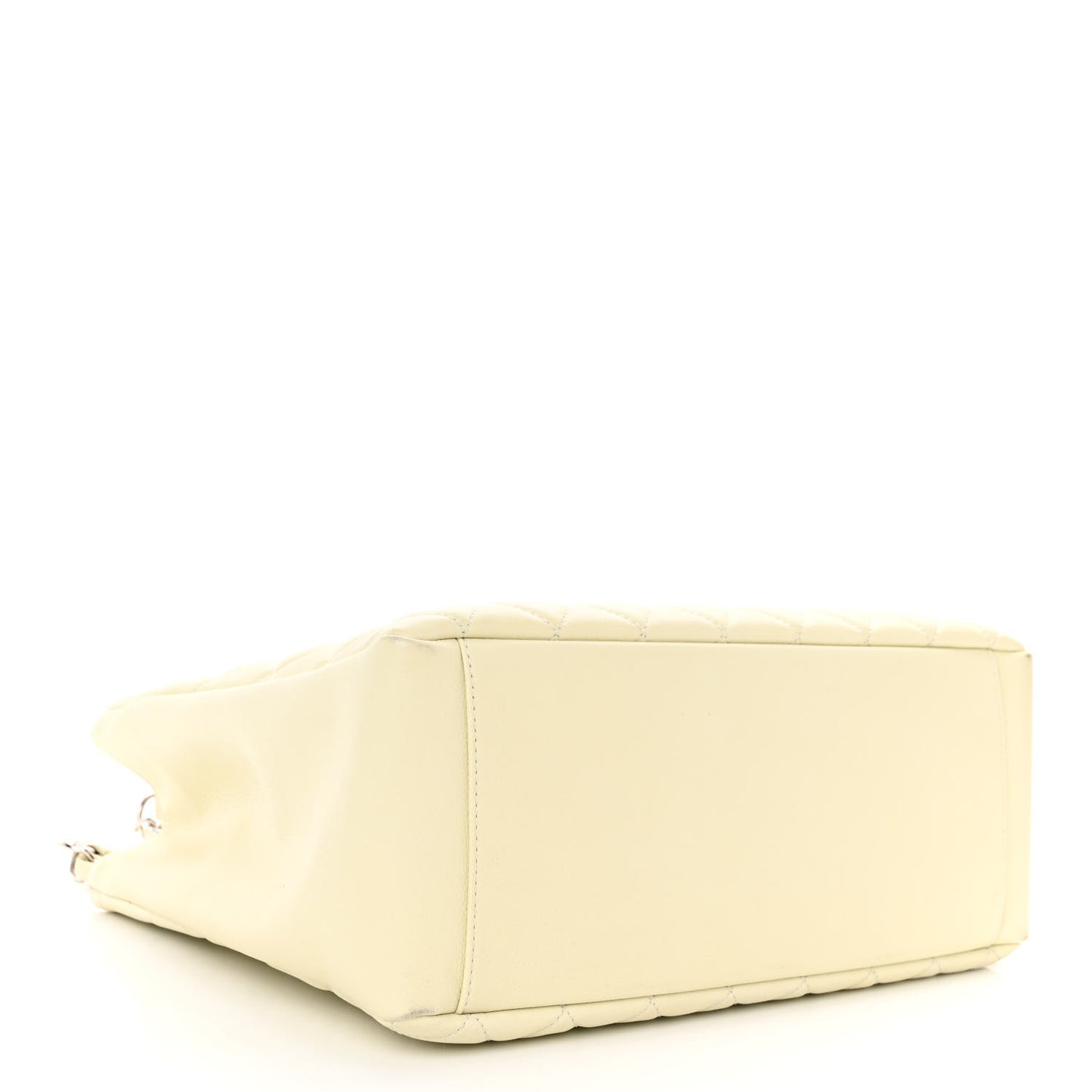 Caviar Quilted Grand Shopping Tote GST White