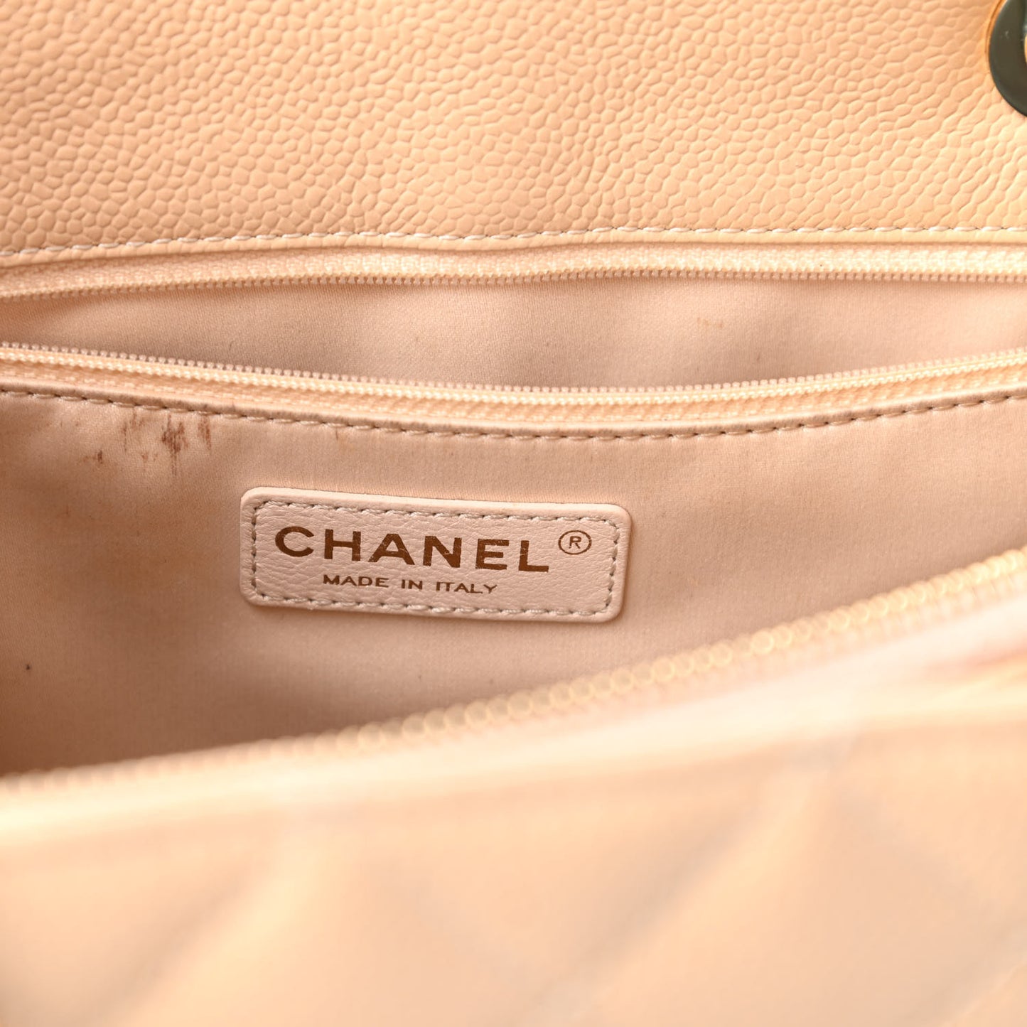 Caviar Quilted Grand Shopping Tote GST Beige Clair