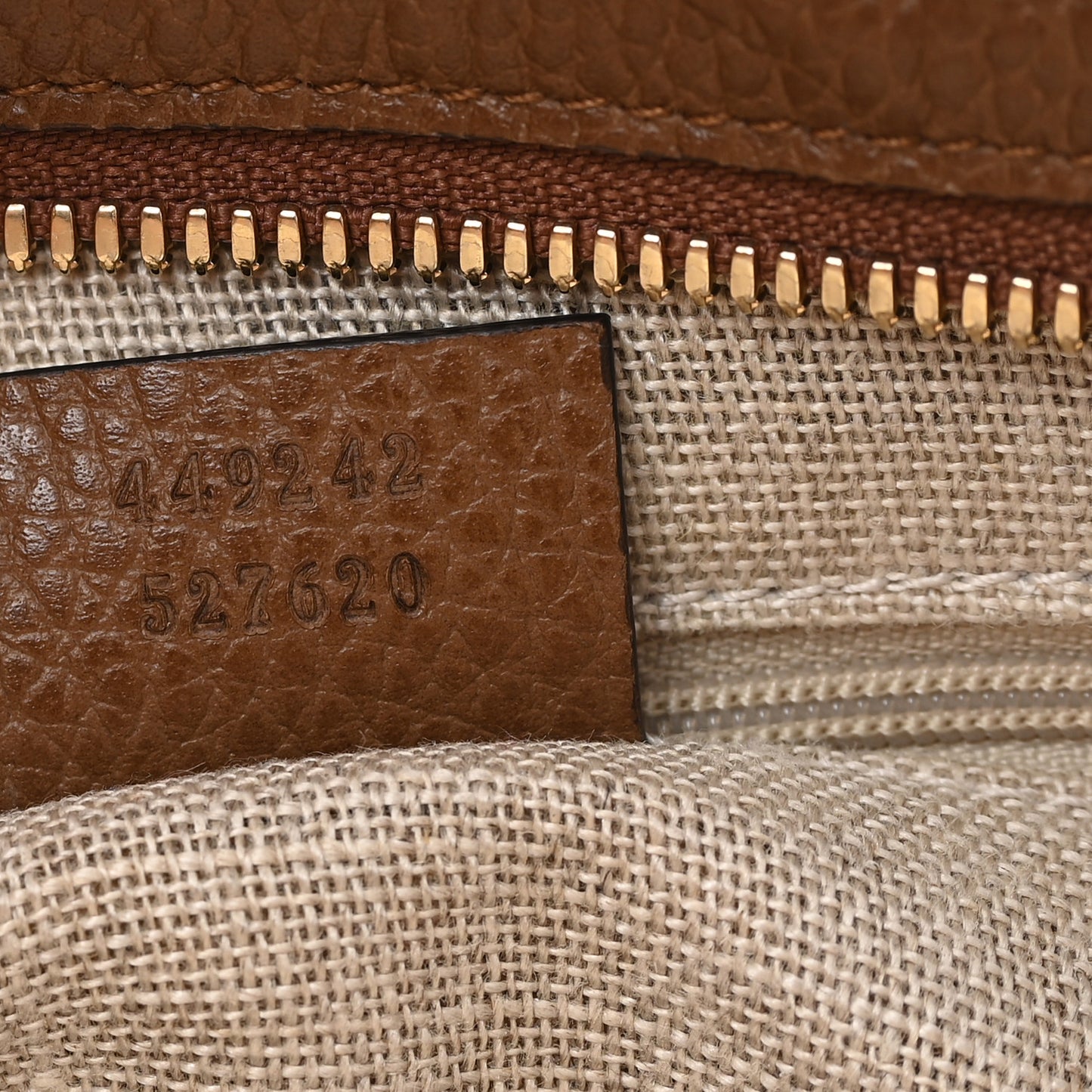 Monogram Medium Bree Zippered Tote Beige Tabacco