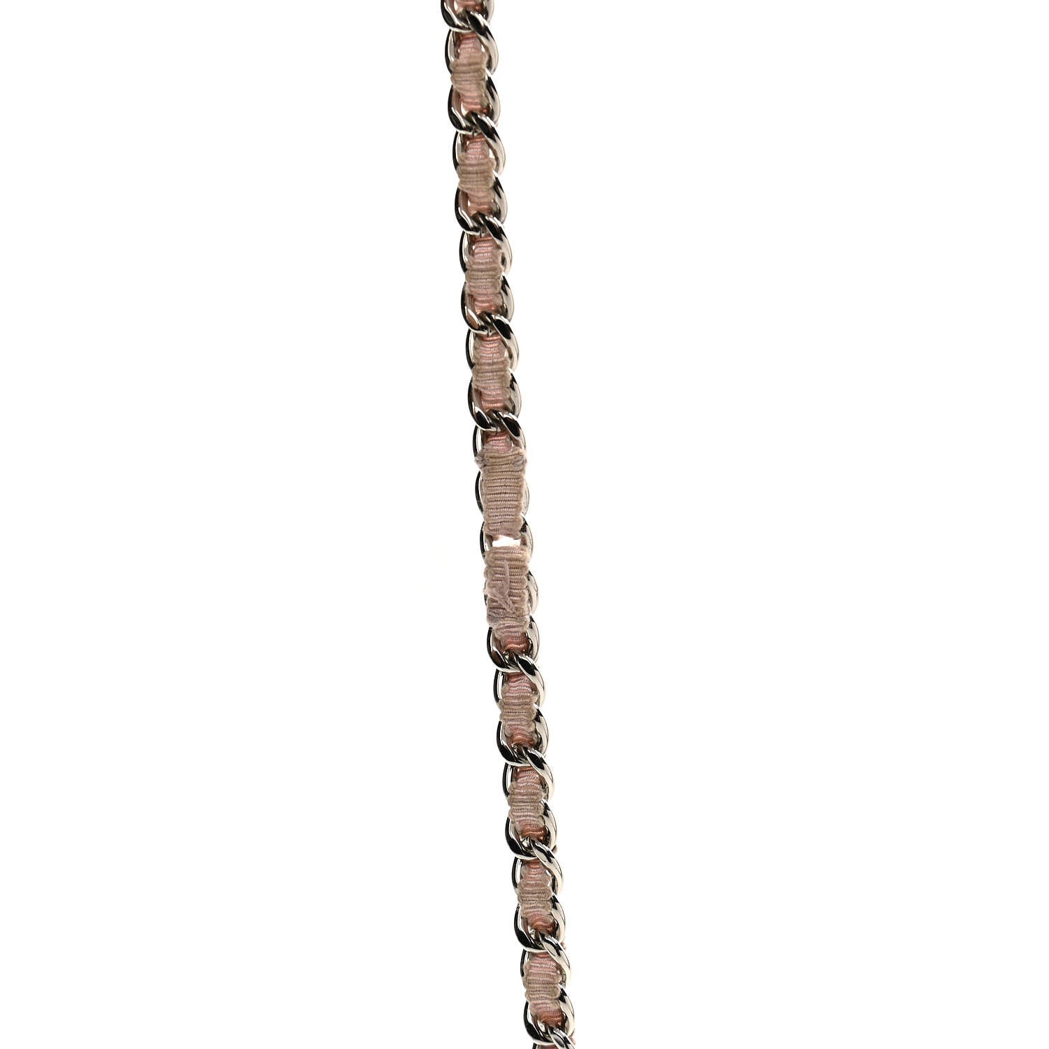 Chanel Canvas Deauville Wallet On Chain WOC Pink White 15 of 17