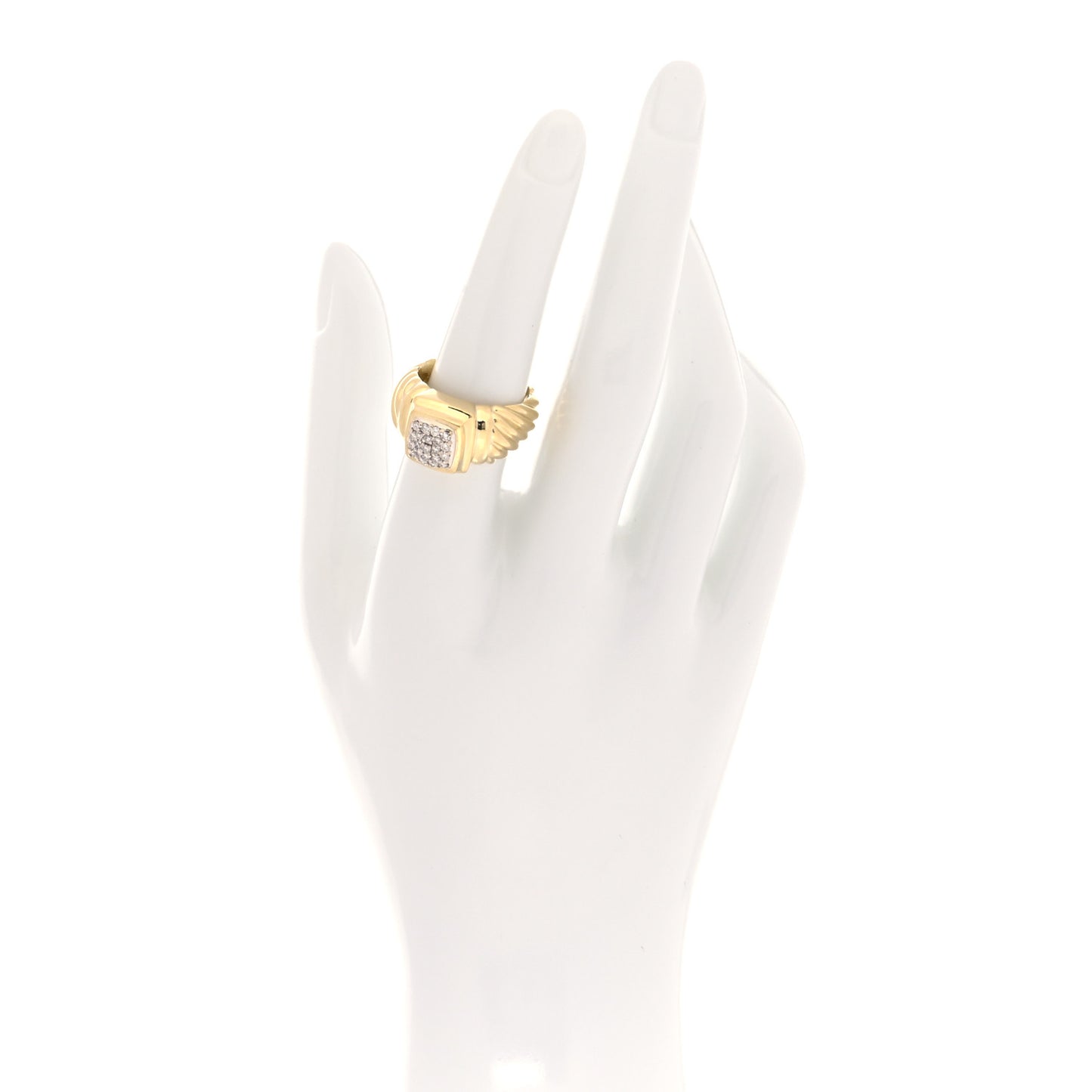 18K Yellow Gold Diamond Noblesse Ring 54 7