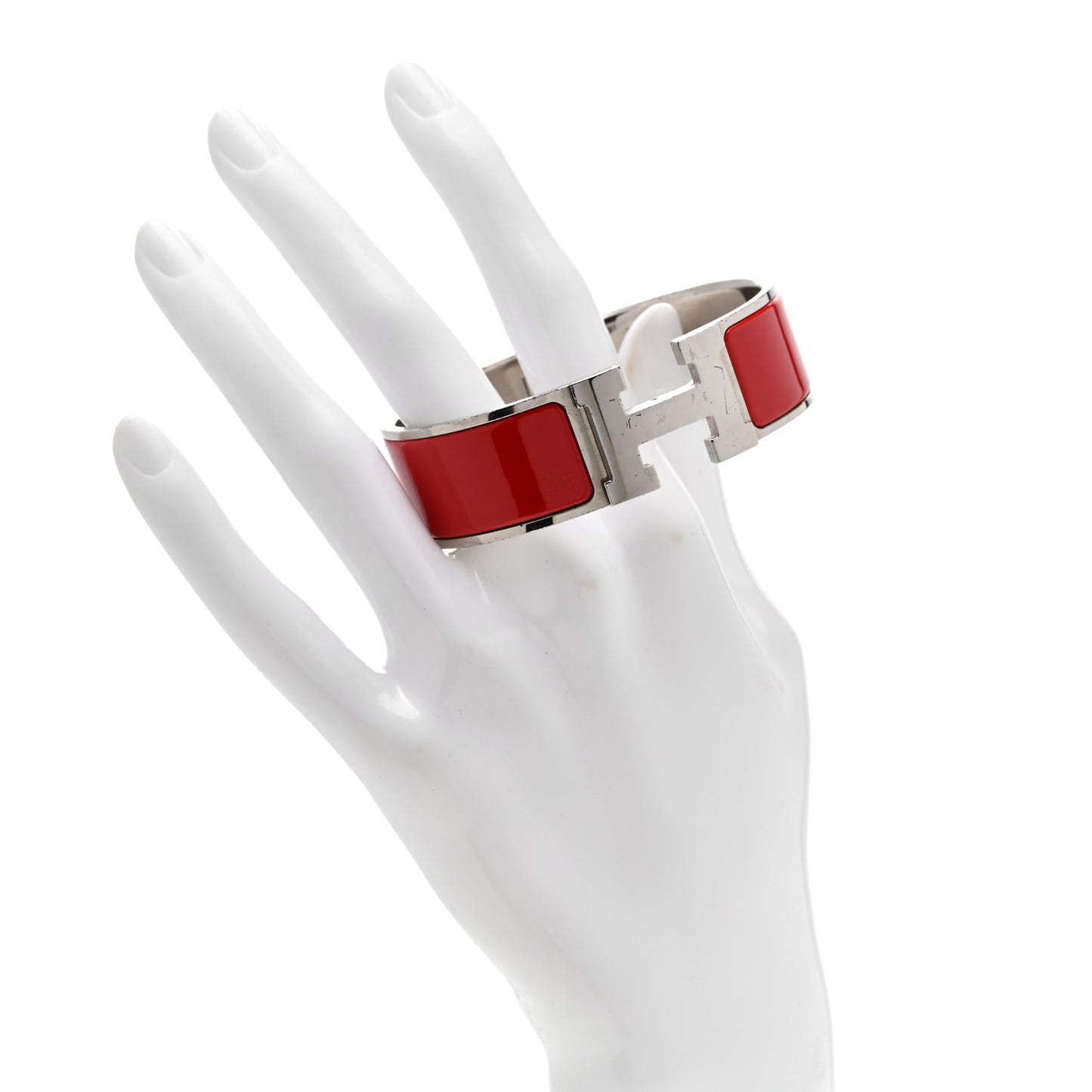 Enamel Wide Clic Clac H Bracelet PM Red