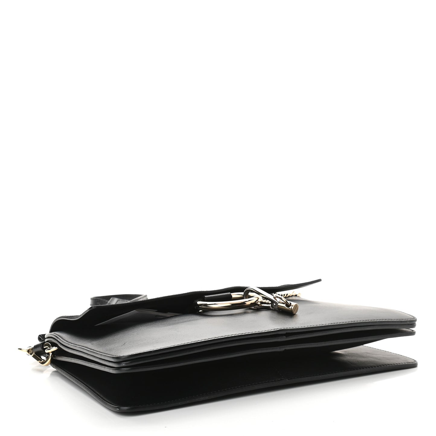Suede Calfskin Medium Faye Shoulder Bag Black