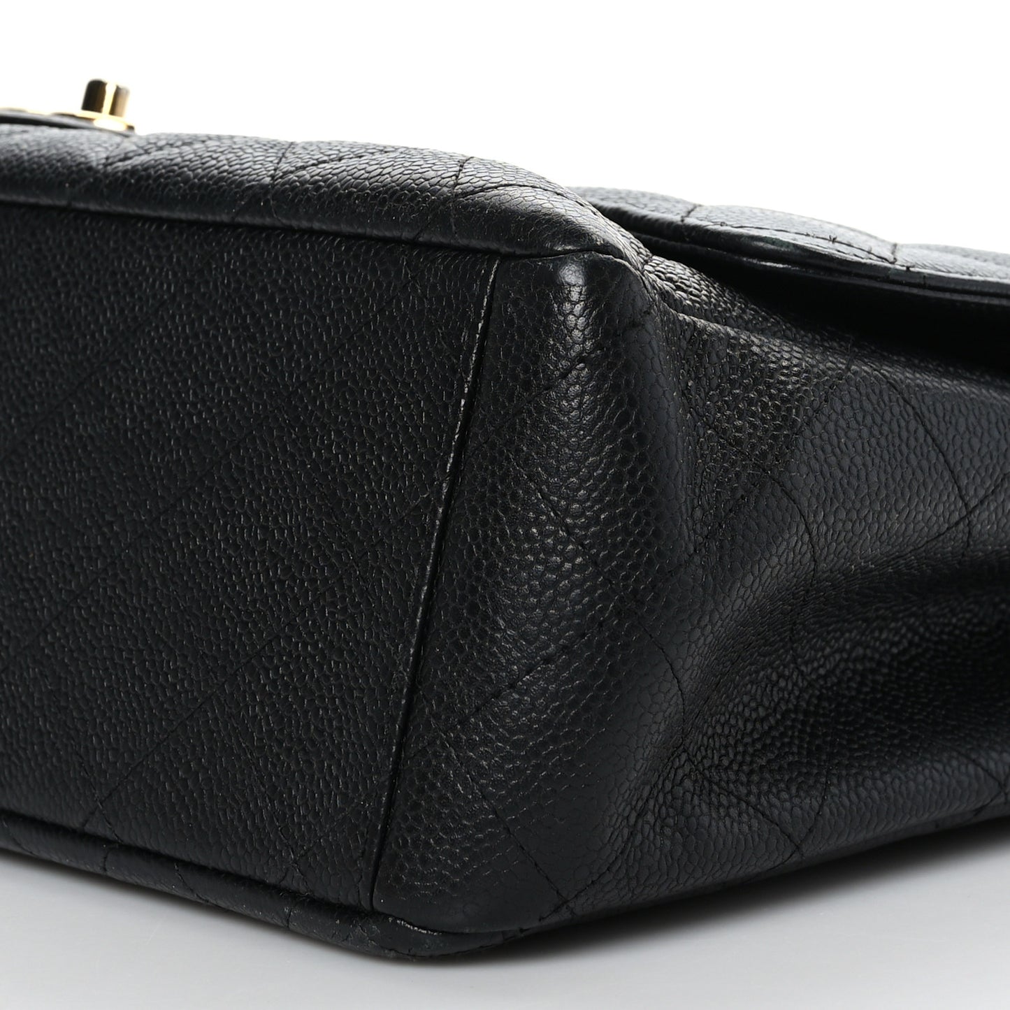 Caviar Quilted Maxi Double Flap Black