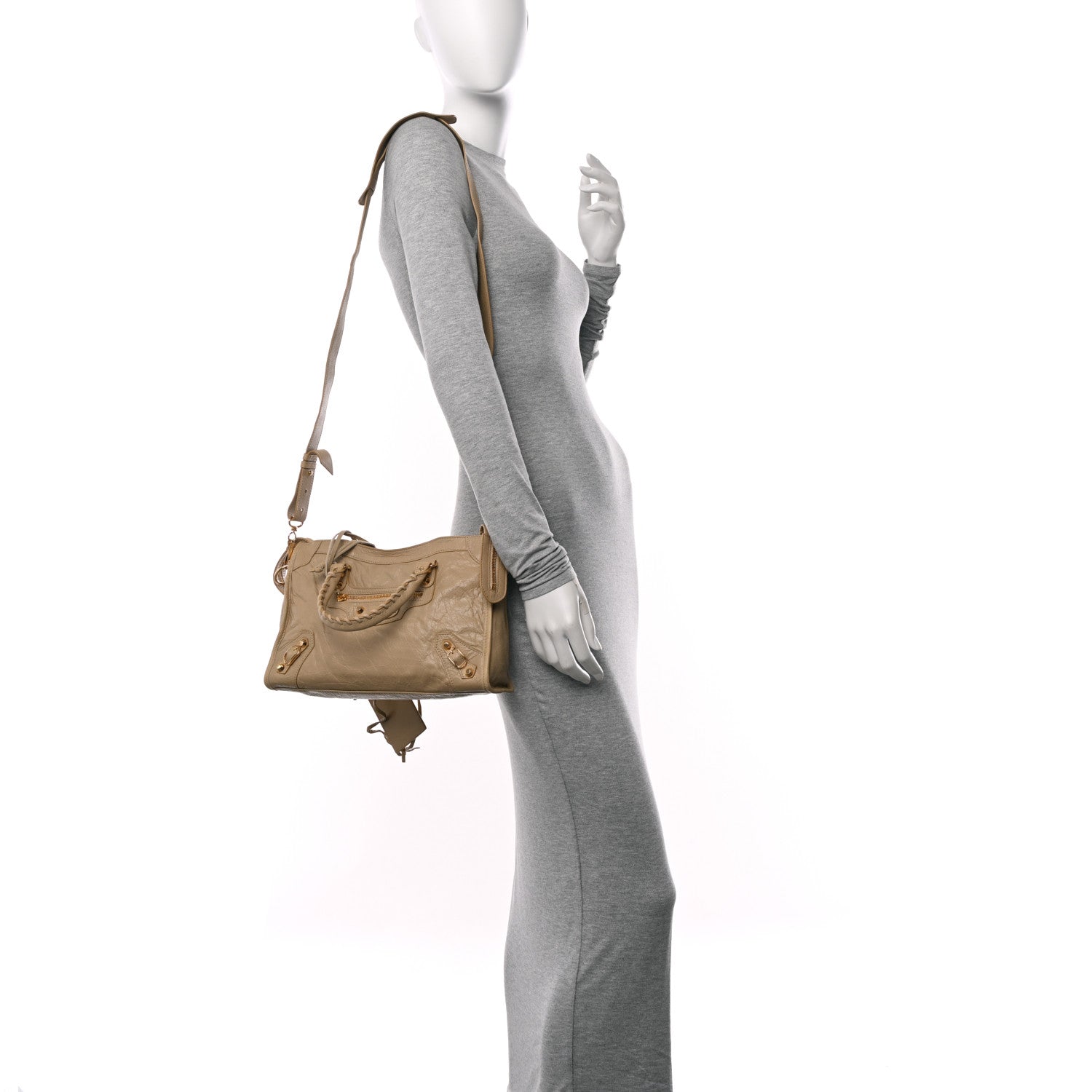 Balenciaga Agneau Classic Gold Hardware S City Beige Sable 2 of 11
