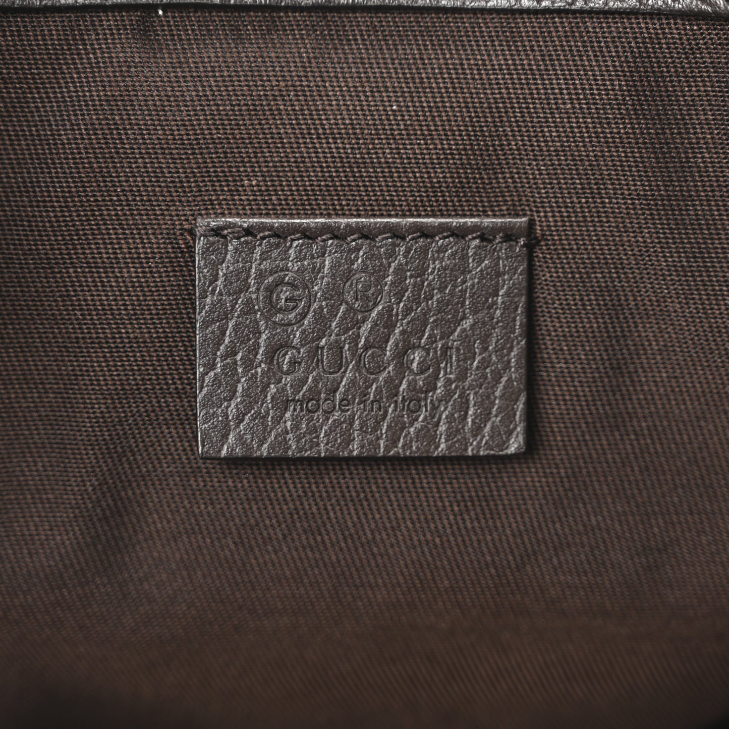 Monogram Dollar Calfskin O Drawstring Backpack Beige Ebony Testa di Moro Dark Chocolate