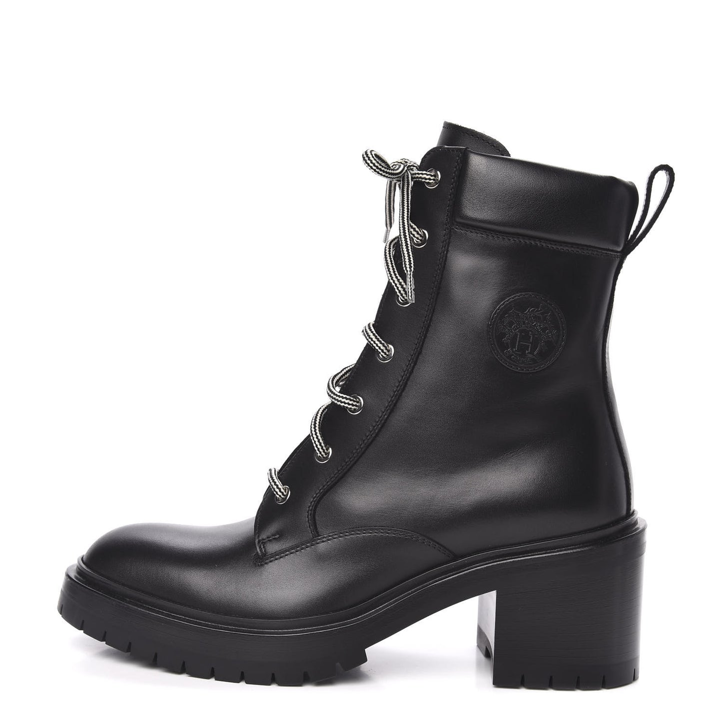Calfskin Bridge Ankle Boots 40 Black