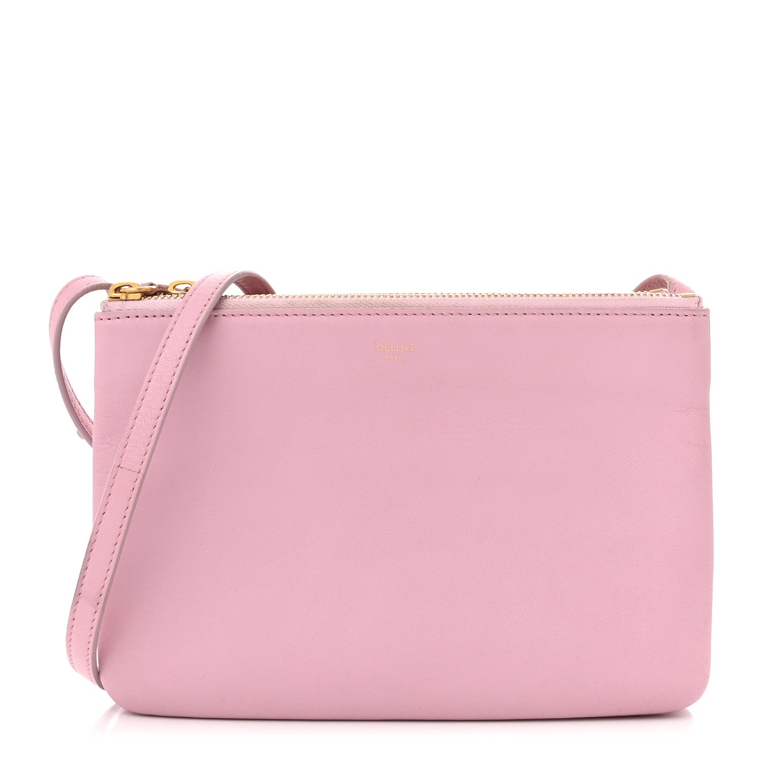 Celine Lambskin Small Trio Crossbody Bag Pink 1655194 – FASHIONPHILE