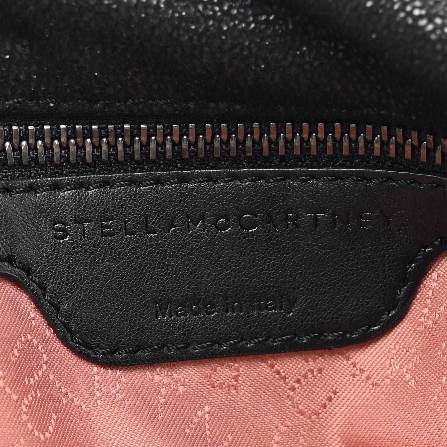 Metallic Shaggy Deer Quilted Small Falabella Tote Black