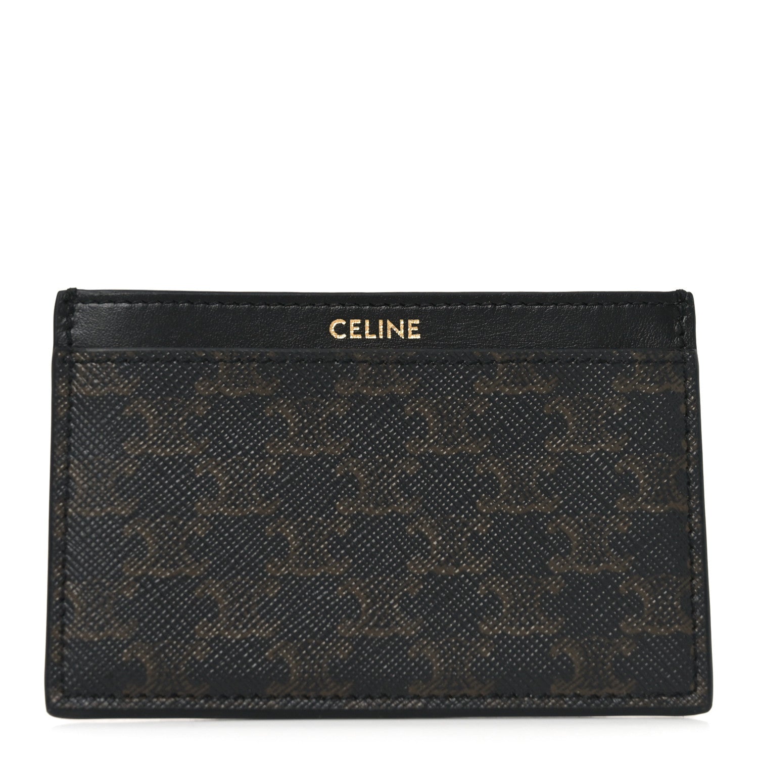 Celine Triomphe Canvas Card Holder Black 1799594 – FASHIONPHILE