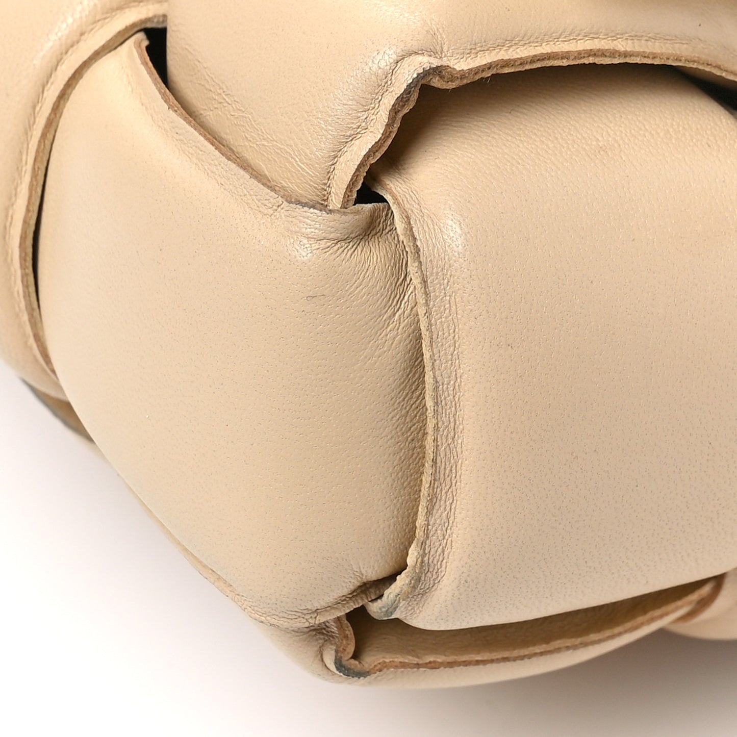 Lambskin Maxi Intrecciato Padded Chain Cassette Crossbody Bag Porridge