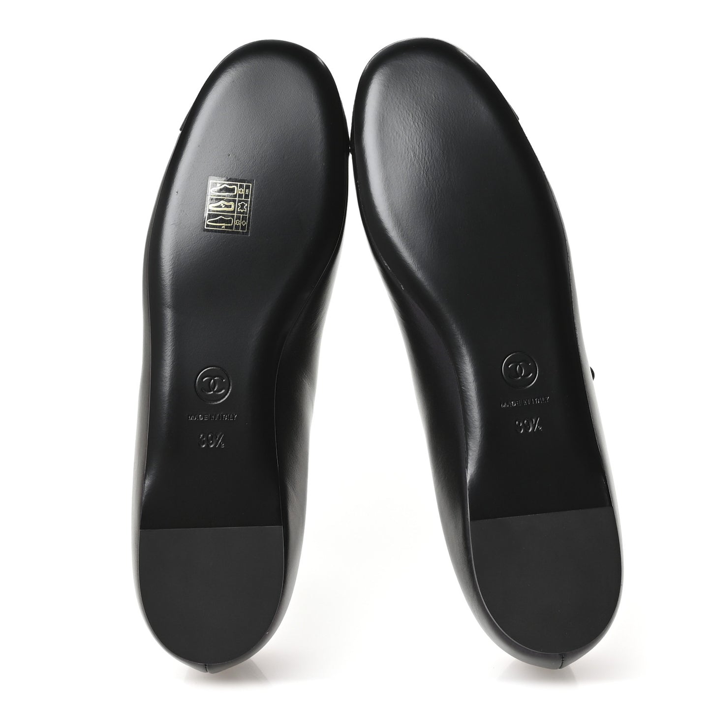 Lambskin Grosgrain Mary Jane Flats 39.5 Black