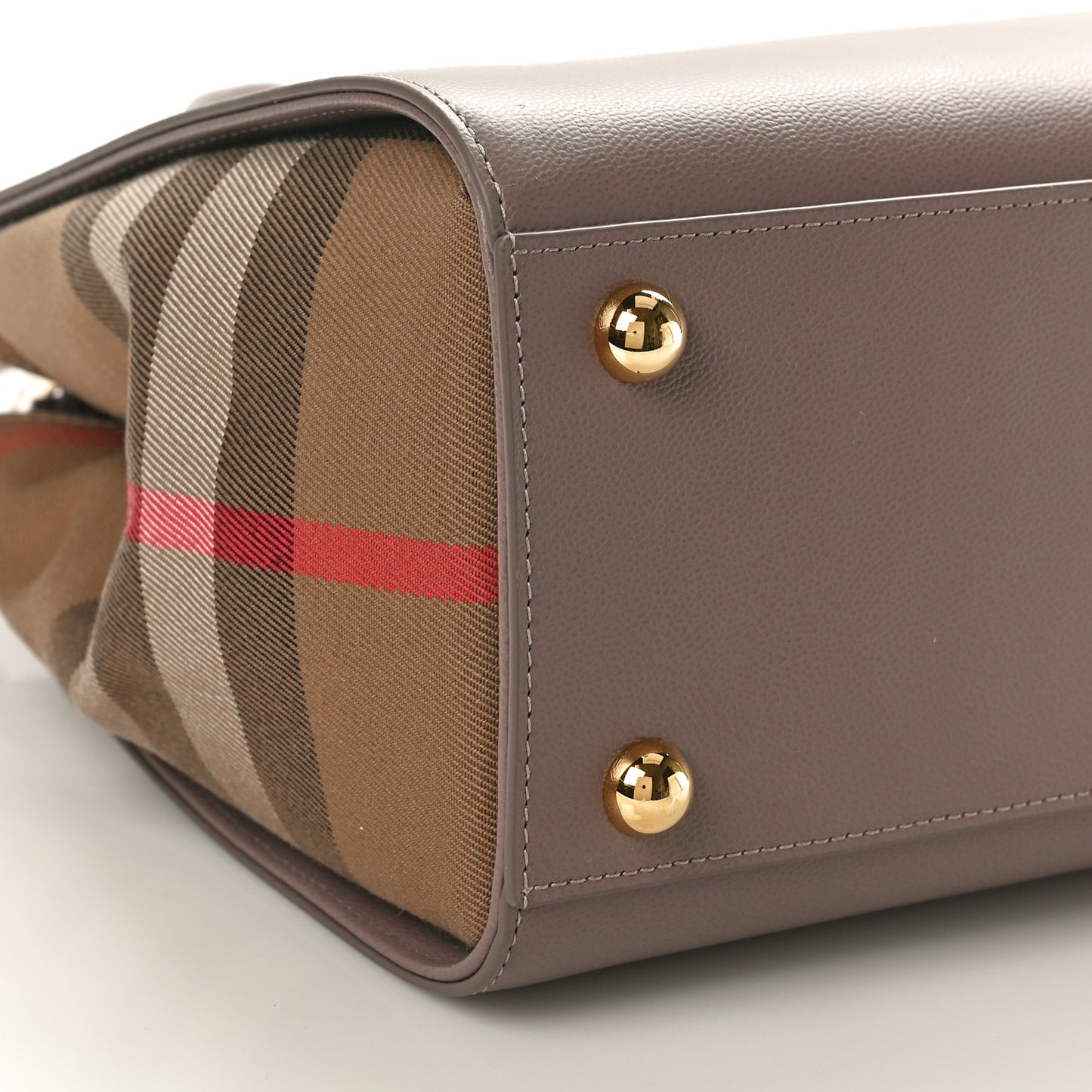 Calfskin Mega Check Banwell Tote Grey Mink