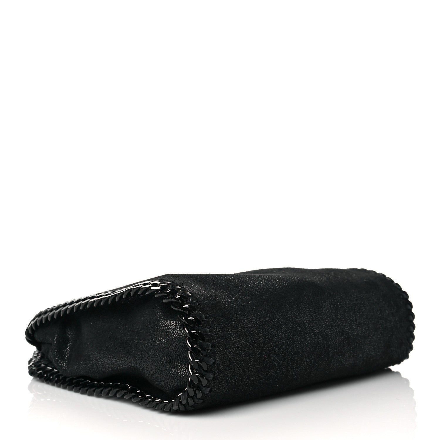Stella McCartney Shaggy Deer Mini Falabella Fold Over Tote Black 4 of 10