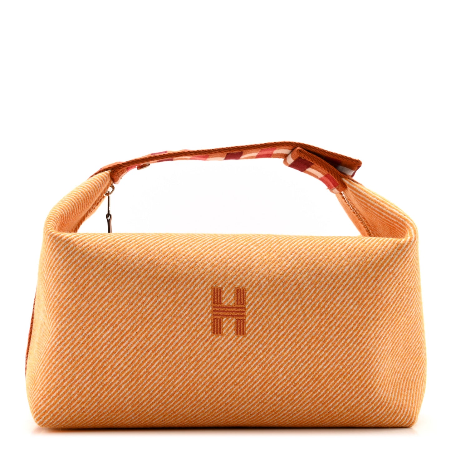 Merino Wool Large Au Carre Bride-A-Brac Pouch Fauve